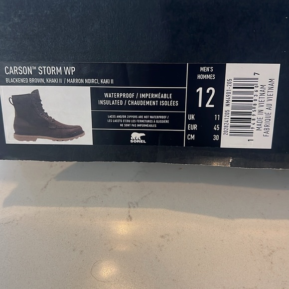 Men’s Sorel blackened brown boots - Picture 2 of 4